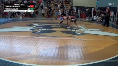 105 lbs Cons. Round 2 - Tyson Edelbach, Wabasha-Kellogg-Alma-Pepin vs Quinn Rawlins, Jesup Mat Club