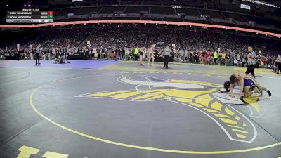 D1-113 lbs Champ. Round 1 - Justin Beatty, Utica Eisenhower HS vs Bronson Shinkonis, Brighton HS