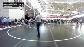 126 lbs Consi Of 4 - Rattanakvatey Oeun, Lowell vs Hayden Kane, Natick