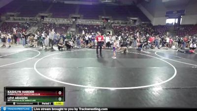 39-41 lbs Round 2 - Kashlyn Harder, Pueblo County Wrestling Club vs Levi Aragon, Betterman Elite Wrestling