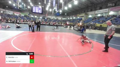 89 lbs 5th Place - Creed Herder, Elbert County Wranglers vs Avery Whitaker, Adams City WC