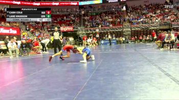 1A-113 lbs Cons. Round 3 - Lane Knudson, Central Springs vs Cash Cole, Highland, Riverside