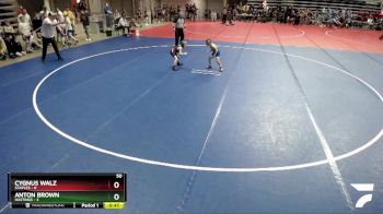 50 lbs Semis & 1st Wrestleback (8 Team) - Cygnus Walz, Staples vs Anton Brown, Hastings