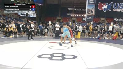 190 lbs Cons. Rd Of 16 - Rock Shurette, Tennessee vs Braden Strain, Oklahoma