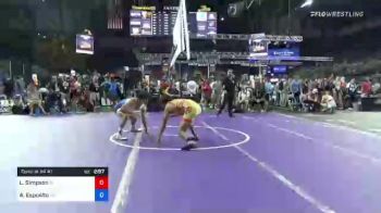 160 lbs Consi Of 64 #1 - Logan Simpson, Florida vs Angelo Esposito, California