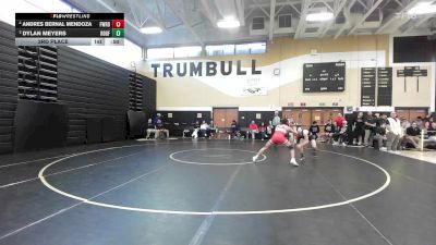 120 lbs 3rd Place - Andres Bernal Mendoza, Fairfield Warde vs Dylan Meyers, Ridgefield