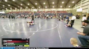 80 lbs Semifinal - Cole Strom, Ravage vs Tyler Rowser, Wasatch Wrestling Club