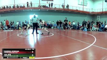 135 lbs Cons. Round 5 - Ava Roe, Western Wrestling Club vs Mariska Gorman, Gopher Wrestling Club