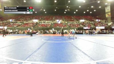 144 lbs Cons. Round 4 - Tate Stoddard, Grace Jr High vs Brayson Moore, Team Real Life