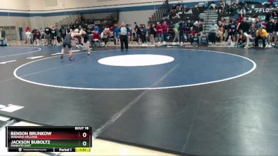 127 lbs Champ. Round 2 - Benson Brunkow, Wabasha-Kellogg vs Jackson Buboltz, Mankato East