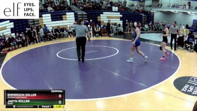 110 lbs. Semifinal - Jadyn Roller, Bixby vs Emmerson Keller, Olathe Northwest