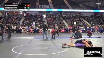 140 lbs 3rd Place Match - Daxton Downing, Kansas YG vs Brody Beckman, Oakley