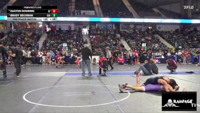 140 lbs 3rd Place Match - Daxton Downing, Kansas YG vs Brody Beckman, Oakley