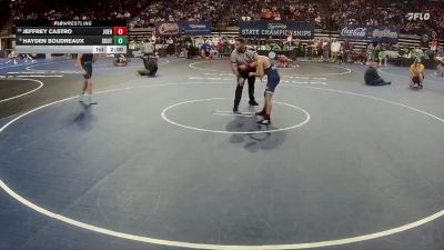 D 1 120 lbs Champ. Round 1 - Hayden Boudreaux, Southside vs Jeffrey Castro, John Ehret