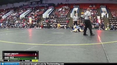 138 lbs Quarterfinals (8 Team) - Gary Rice, Monroe Jefferson HS vs Brody Orcutt, Goodrich HS