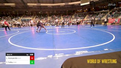 130 lbs Quarterfinal - Landon Komperda, Black Fox Academy vs Tanner Tutku, VHW