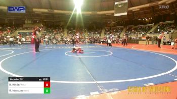 46 lbs Round Of 32 - Boston Kinder, Nixa Youth Wrestling vs Ranen Marcum, Top Notch Wrestling Club