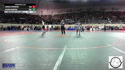 161 lbs Consi Of 16 #2 - Jarius Johnson, Pitbull Wrestling Academy vs Jacob Barton, Sand Springs Jr High