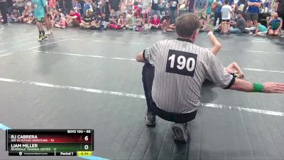 68 lbs Quarterfinal - Rj Cabrera, Art In Motion Wrestling vs Liam Miller, Riverdale Training Center