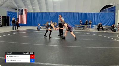 119-127 lbs Round 1 - Ava Sommers, Lady Warriors Wrestling Club vs Kilee Herndon, Unattached