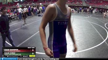 140 lbs Cons. Round 5 - Chase Shannon, Warrior Wrestling Academy vs Chase Gable, Junior Titans Wrestling Club