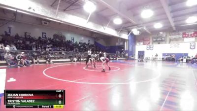 132 lbs Cons. Round 4 - Triston Valadez, Palm Desert vs Julian Cordova, Rancho Mirage