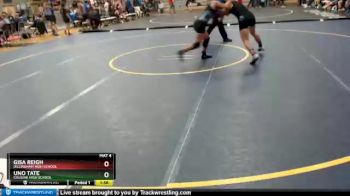 119 lbs Round 2 - Uno Tate, Chugiak High School vs Gisa Reigh, Dillingham High School