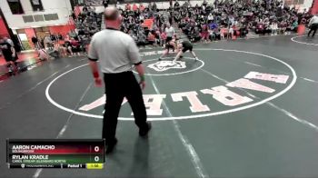 144 lbs Quarterfinal - Rylan Kradle, Carol Stream (GLENBARD NORTH) vs Aaron Camacho, BOLINGBROOK