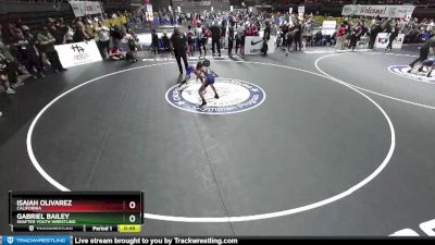 82 lbs Quarterfinal - Isaiah Olivarez, California vs Gabriel Bailey, Shafter Youth Wrestling