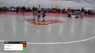 80 lbs Quarterfinal - Cameron Euker, Mechanicsburg vs Preston Dorn, South Park