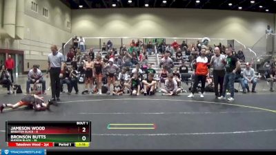 85 lbs Semis (4 Team) - Bronson Butts, Hudson Black vs Jameson Wood, Brighton Black