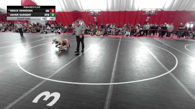 14U Boys - 115 lbs Quarters - Asher Sargent, U.P. Elite Wrestling vs Reece Vendegna, Askren Wrestling Academy