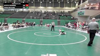 126 lbs Quarters & 1st Wb (16 Team) - Jaydyn Crowder, Carrollton vs Jonah McClure, Buford HS