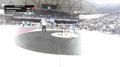 Boys 2A 106 lbs Cons. Round 1 - Jax Wilson, Deer Park vs Eden Maldonado, Burlington-Edison