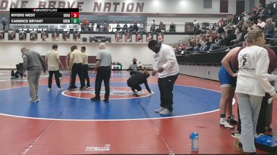 190 lbs 4th Wrestleback (16 Team) - RIVERS WEST, Commerce Hs vs Cadence Bryant, Bremen