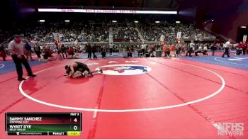 4A-113 lbs Champ. Round 1 - Wyatt Dye, Kelly Walsh vs Sammy Sanchez, Cheyenne East