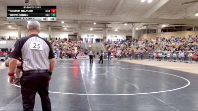 AA 132 lbs Cons. Round 2 - Drew Corbin, Collierville High School vs Statom Relford, Stewarts Creek High School