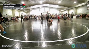 40 lbs Round Of 16 - Alexander Barbosa, Honey Badgers Wrestling Club vs Kohen Crowder, Checotah Matcats