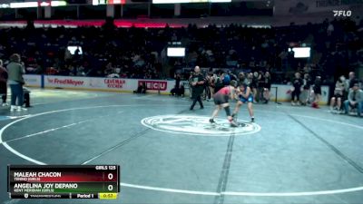 Girls 125 lbs Cons. Round 4 - Angelina Joy Depano, Kent Meridian (Girls) vs Maleah Chacon, Tenino (Girls)