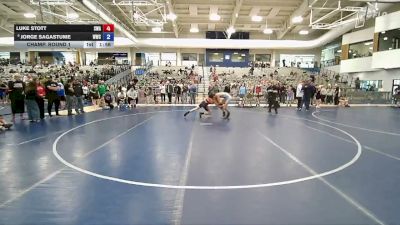 132 lbs Champ. Round 1 - Luke Stott, Sanderson Wrestling Academy vs Jorge Sagastume, Westlake Wrestling Club