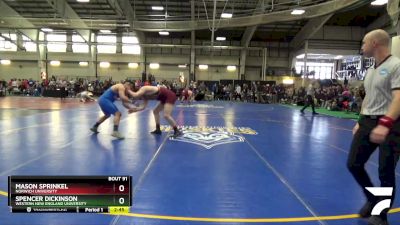285 lbs Champ. Round 1 - Spencer Dickinson, Western New England University vs Mason Sprinkel, Norwich University