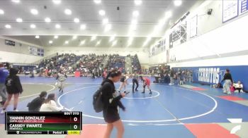 120 lbs Cons. Round 3 - Cassidy Swartz, Peninsula vs Yannin Gonzalez, Santa Ana Wrestling Club