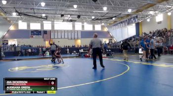 100 lbs Semifinal - Ava Dickerson, Picayune High School vs Audriana Green, St. Martin High School Girls