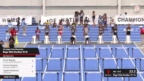 High School Boys' 60m Hurdles, Prelims 2 - Age 13-14