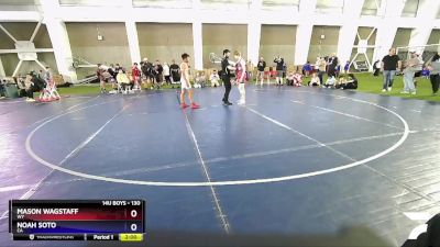 130 lbs Champ. Round 1 - Mason Wagstaff, WY vs Noah Soto, CA