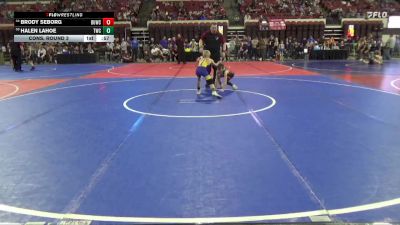 69 lbs Cons. Round 3 - Halen Lahoe, Thermopolis Wrestling Club vs Brody Seborg, Glendive Mat Devils