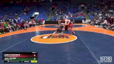 152 lbs Quarterfinals (8 Team) - Jack Snyder, Geneseo vs John Fitzpatrick, Chicago (Brother Rice)