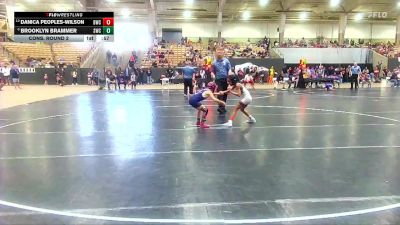 58 lbs Cons. Round 2 - Brooklyn Brammer, Stampede Wrestling Club vs Danica Peoples-Wilson, Blackman Wrestling Club