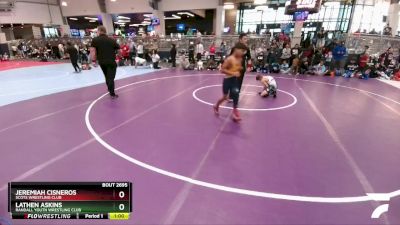 100 lbs Cons. Semi - Lathen Askins, Randall Youth Wrestling Club vs Jeremiah Cisneros, Scots Wrestling Club