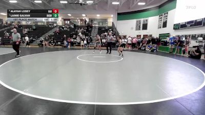 105 lbs 1st Place Match - Lainie Galvan, Basehor-Linwood High School Wr vs Alayah Losey, Maize WC
